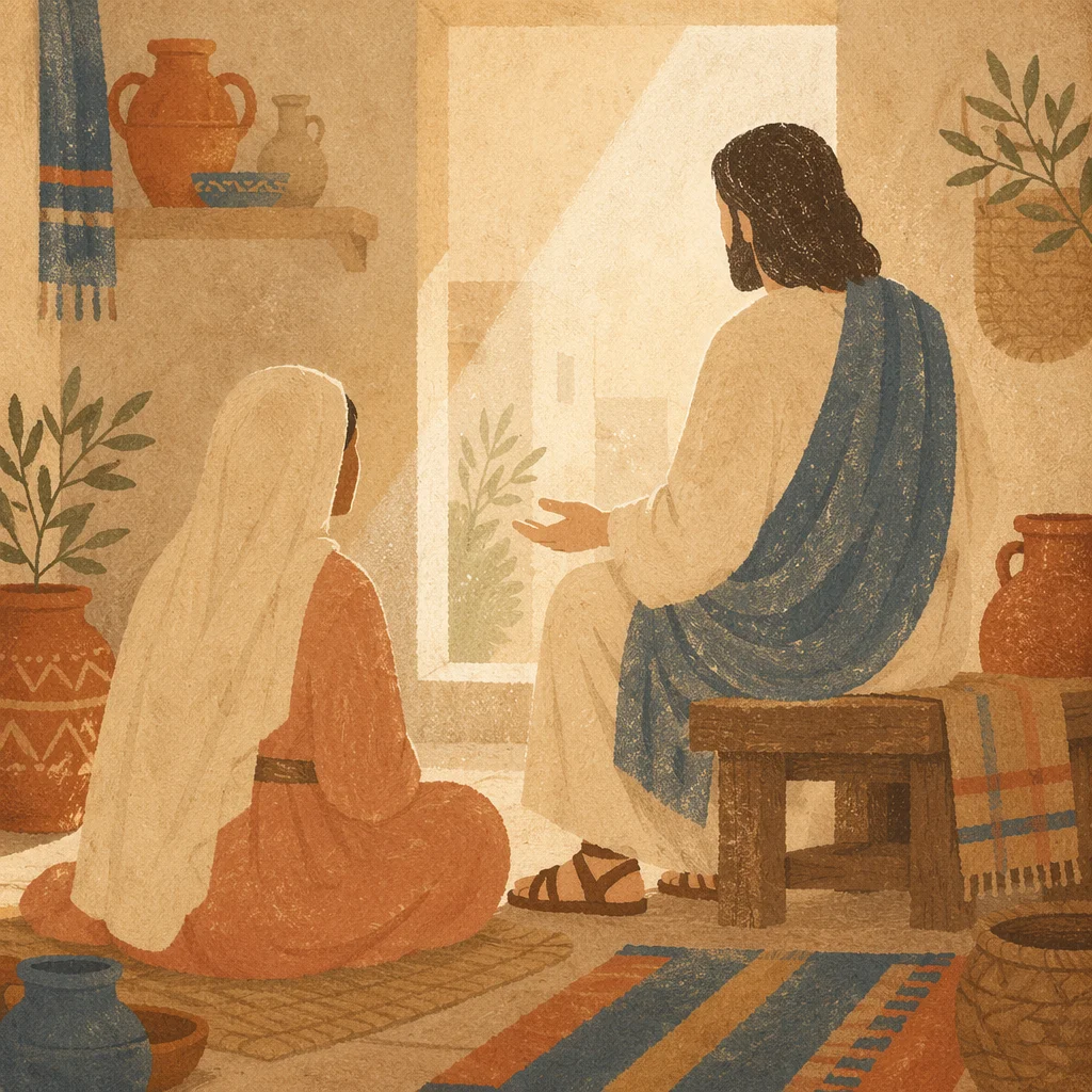 Mary Listening at the Feet of Jesus