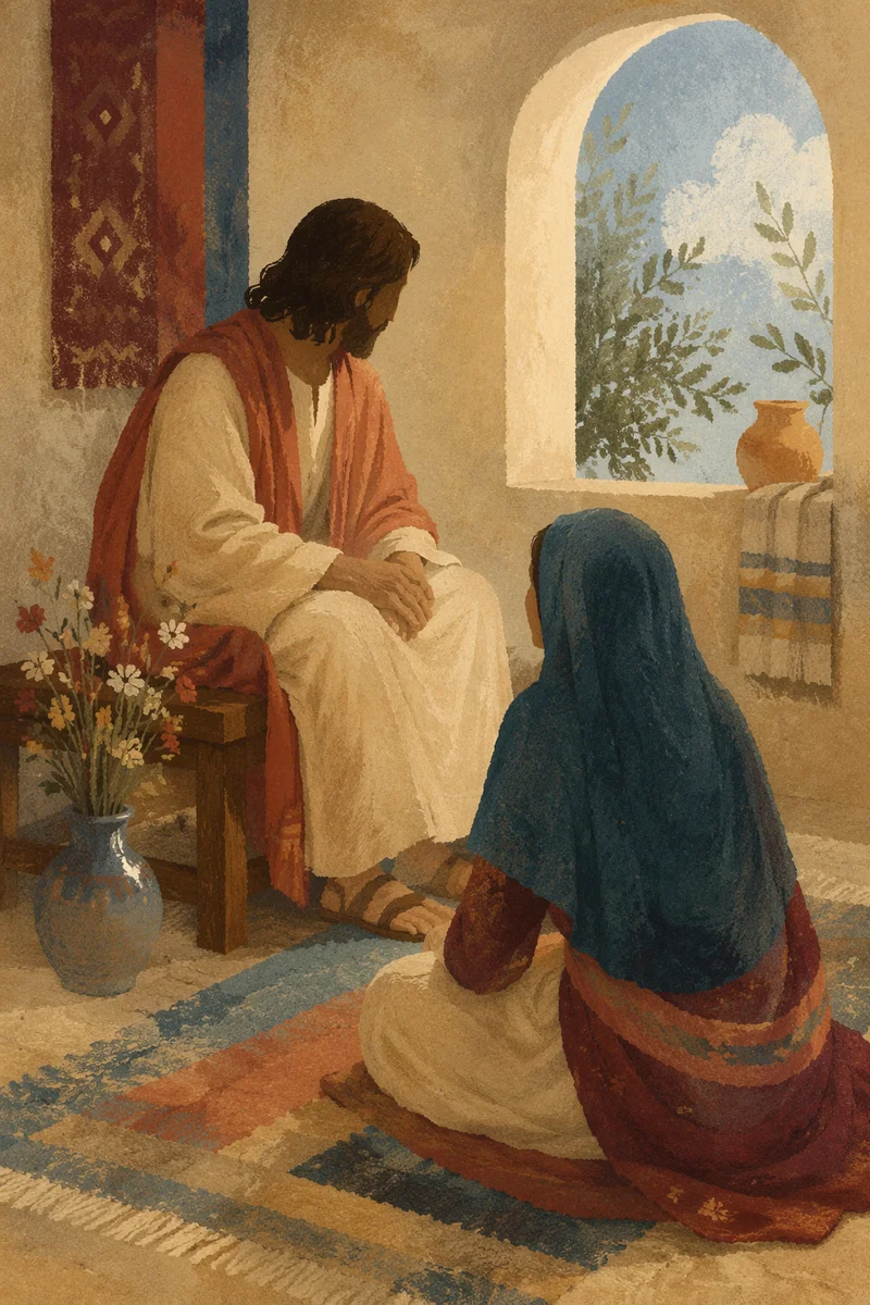 Mary Listening at the Feet of Jesus