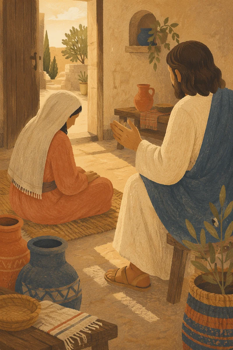 Mary Listening at Jesus Feet