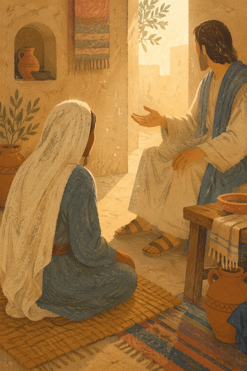Mary Listening at the Feet of Jesus