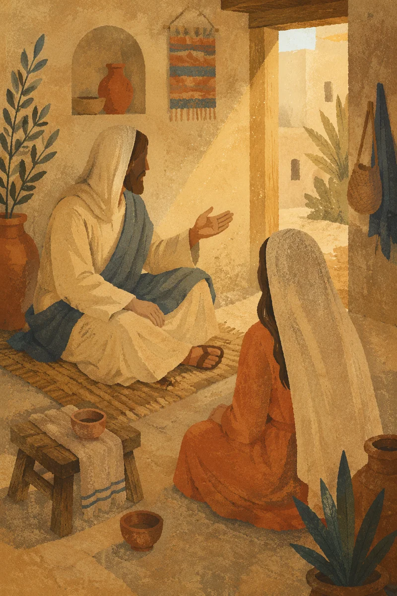 Mary Listening at the Feet of Jesus