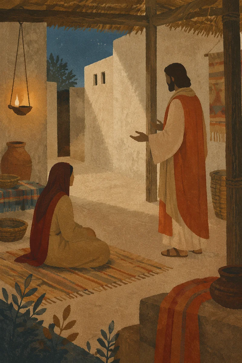 Mary Listening at the Feet of Jesus