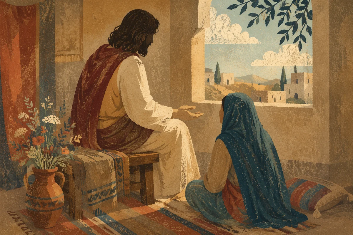 Mary Listening at the Feet of Jesus