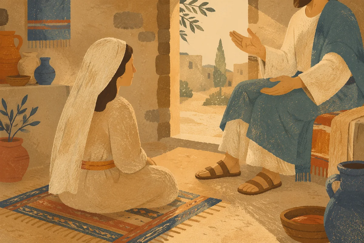 Mary Listening at the Feet of Jesus