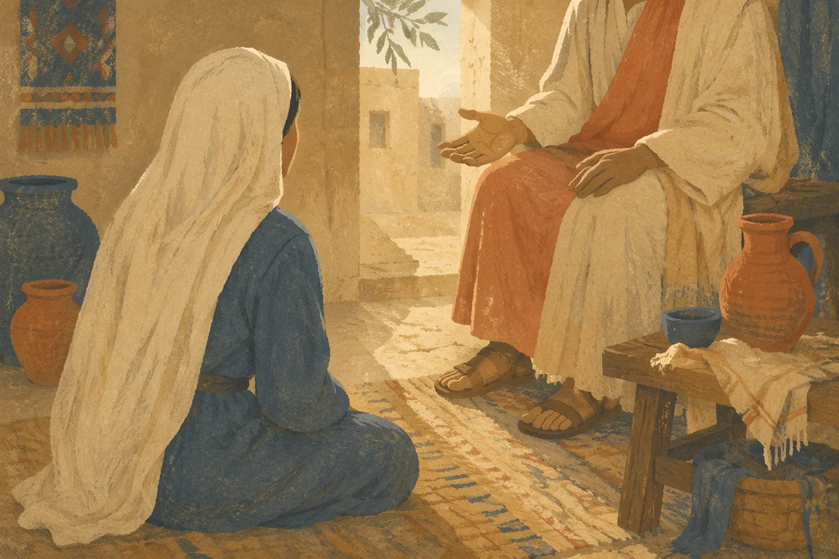 Mary Listening at the Feet of Jesus