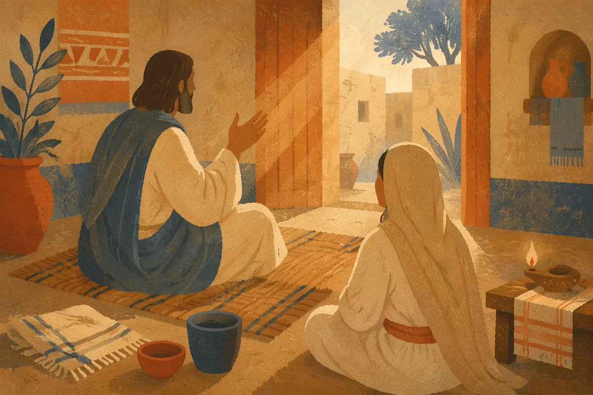 Mary Listening at the Feet of Jesus