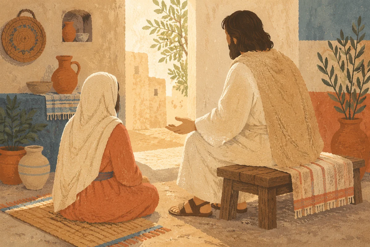 Mary Listening at the Feet of Jesus