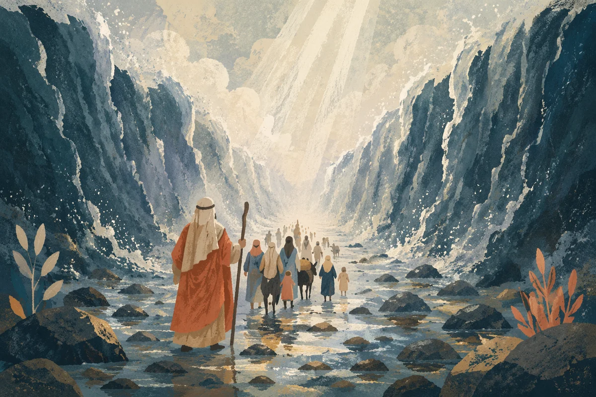 Moses Parts the Red Sea Crossing