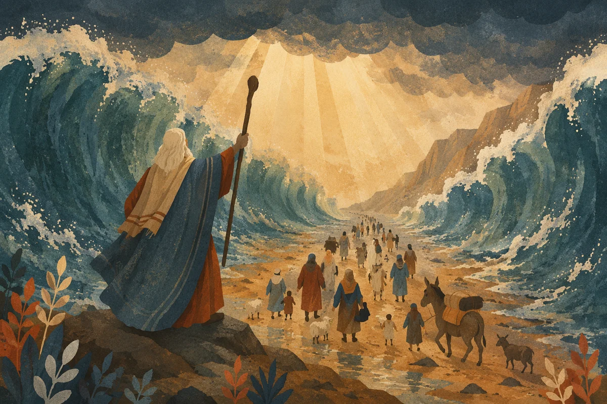 Moses Parting the Red Sea Crossing