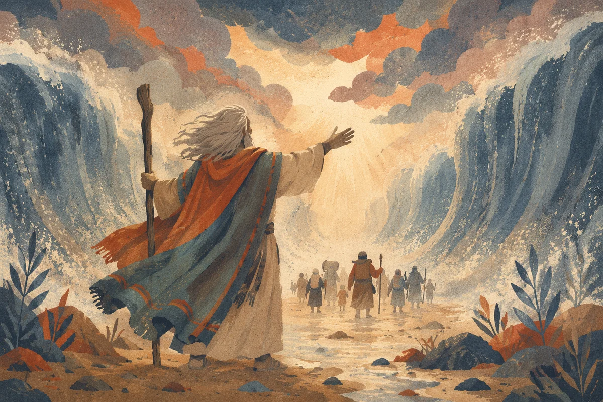 Moses Commanding the Parted Red Sea