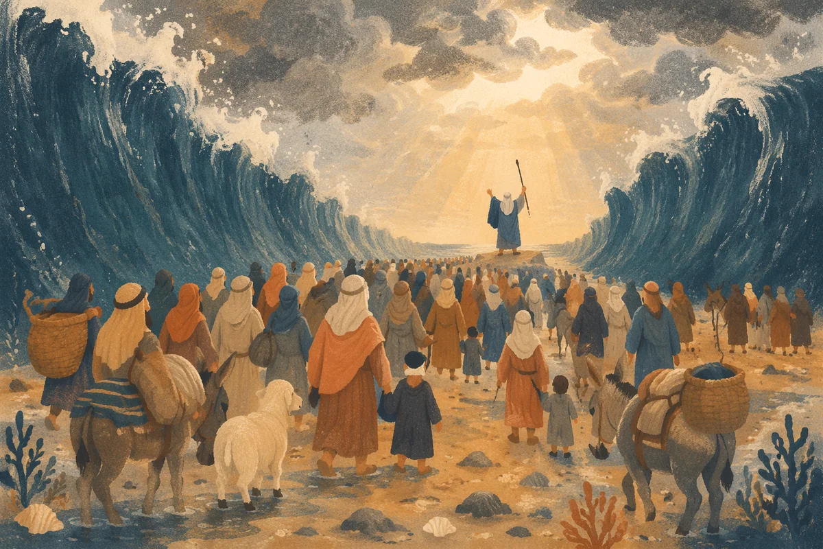 Moses Leads Israel Through the Red Sea