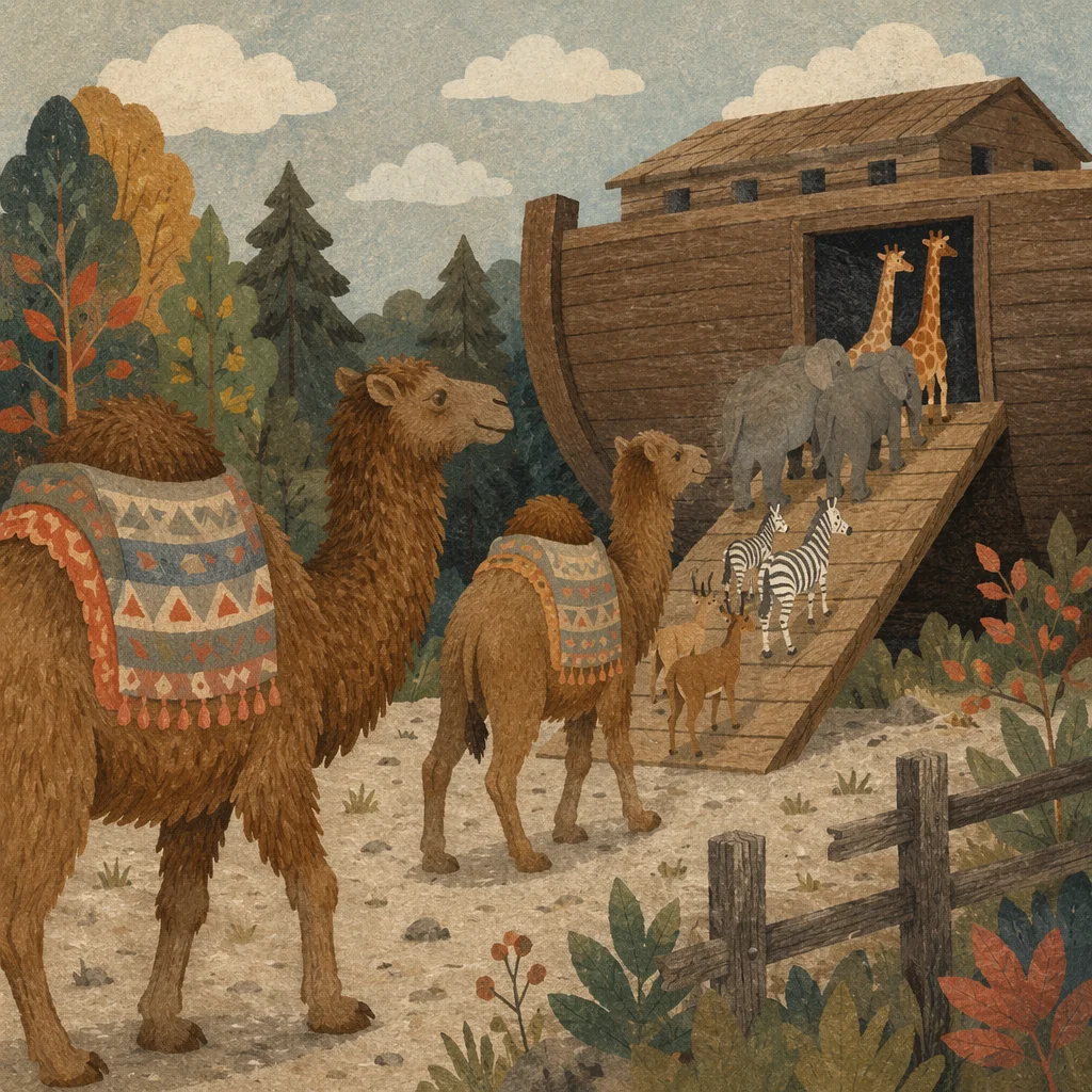 Noah’s Ark Animals Boarding Two by Two