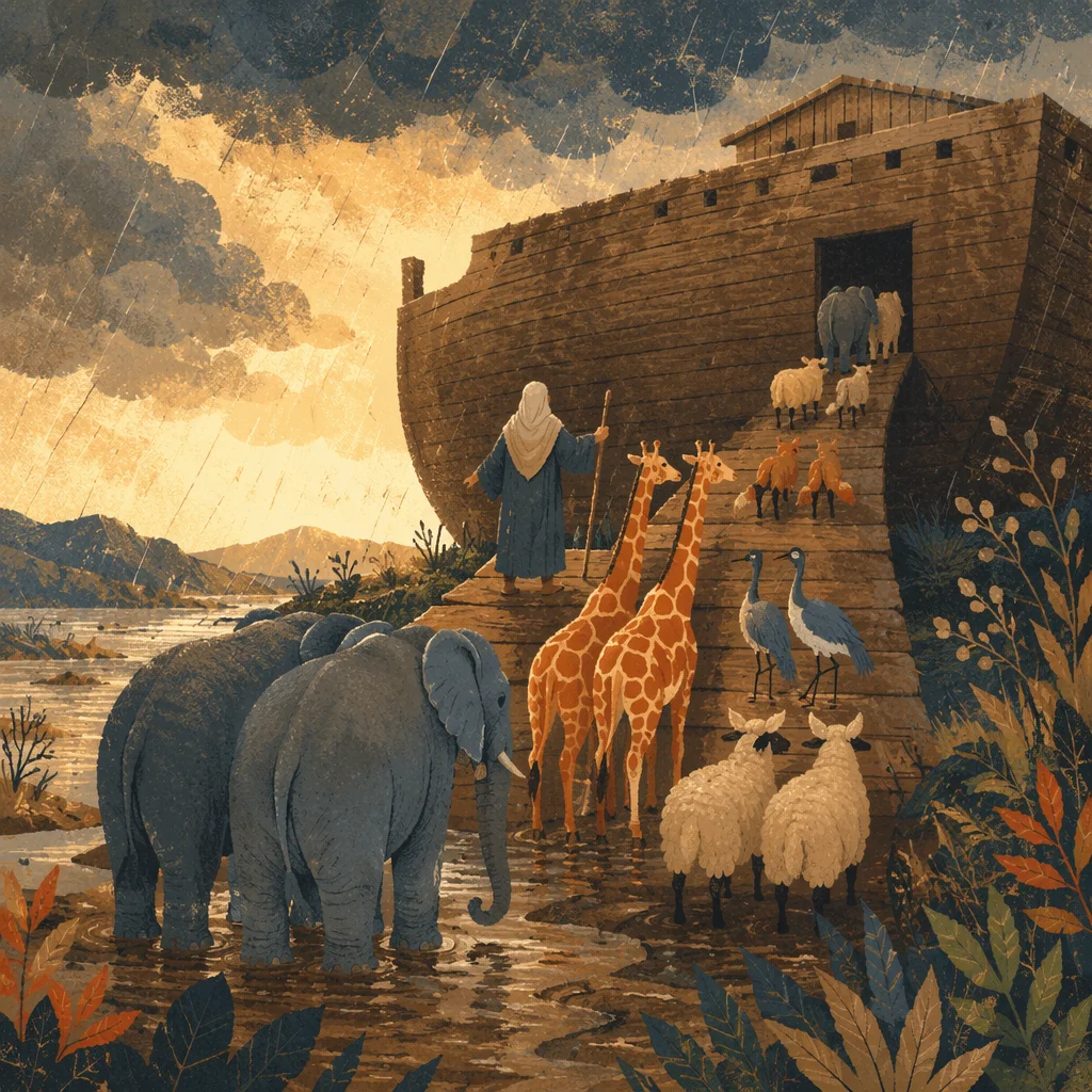 Noah's Ark Animals Boarding in Pairs