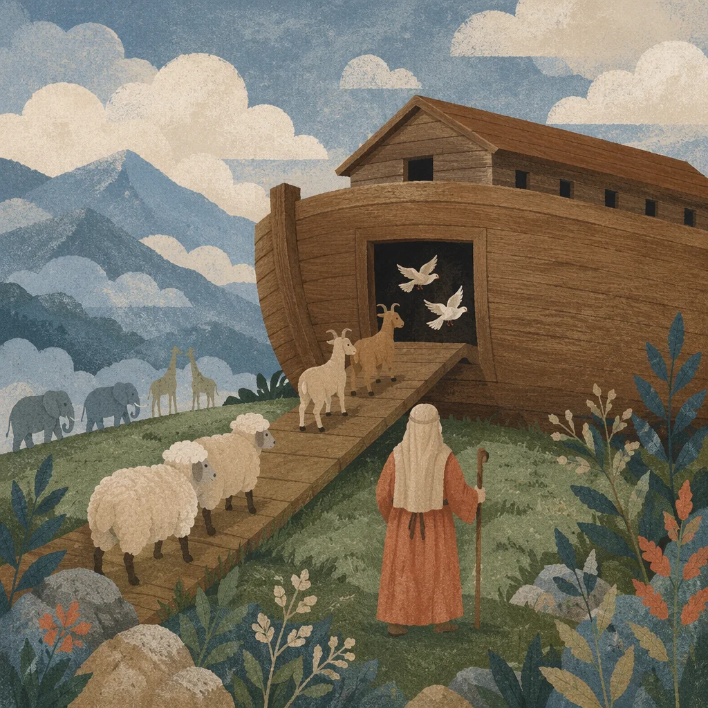Noah’s Ark Animals Boarding Two by Two