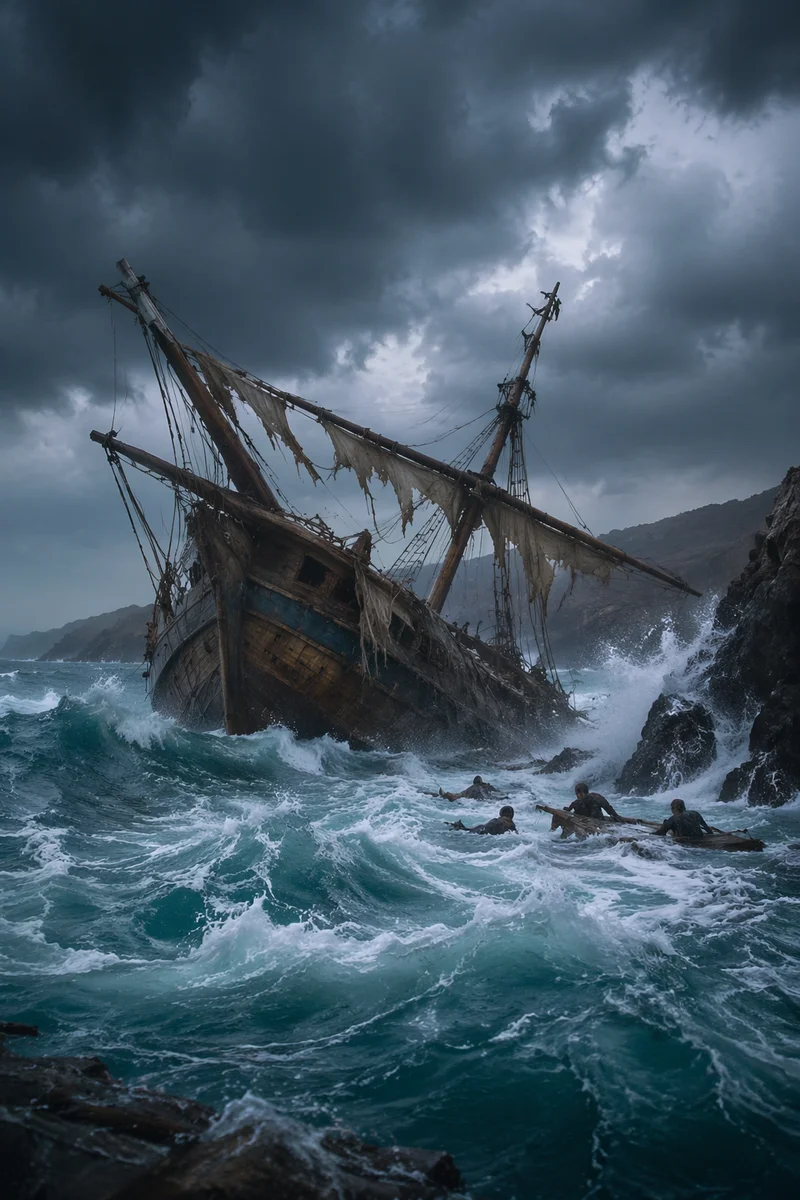 Paul Shipwreck Storm Near Malta Shore