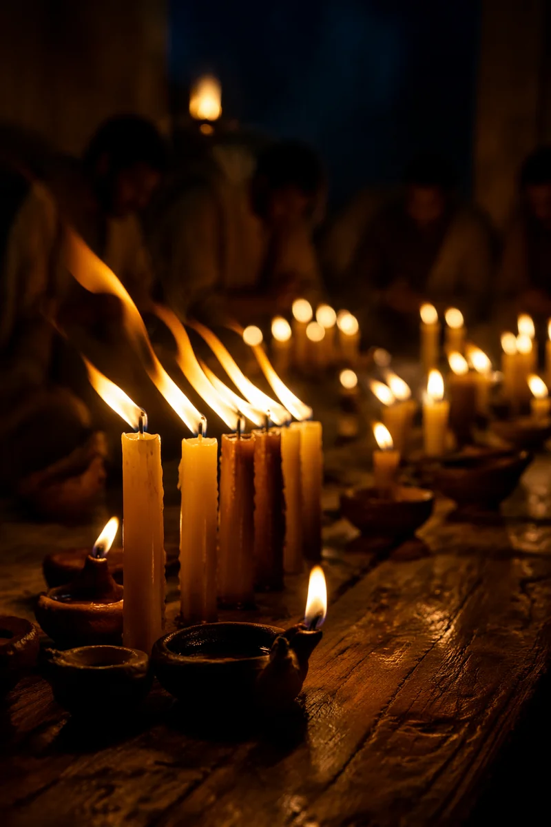 Pentecost Fire Tongues in the Upper Room