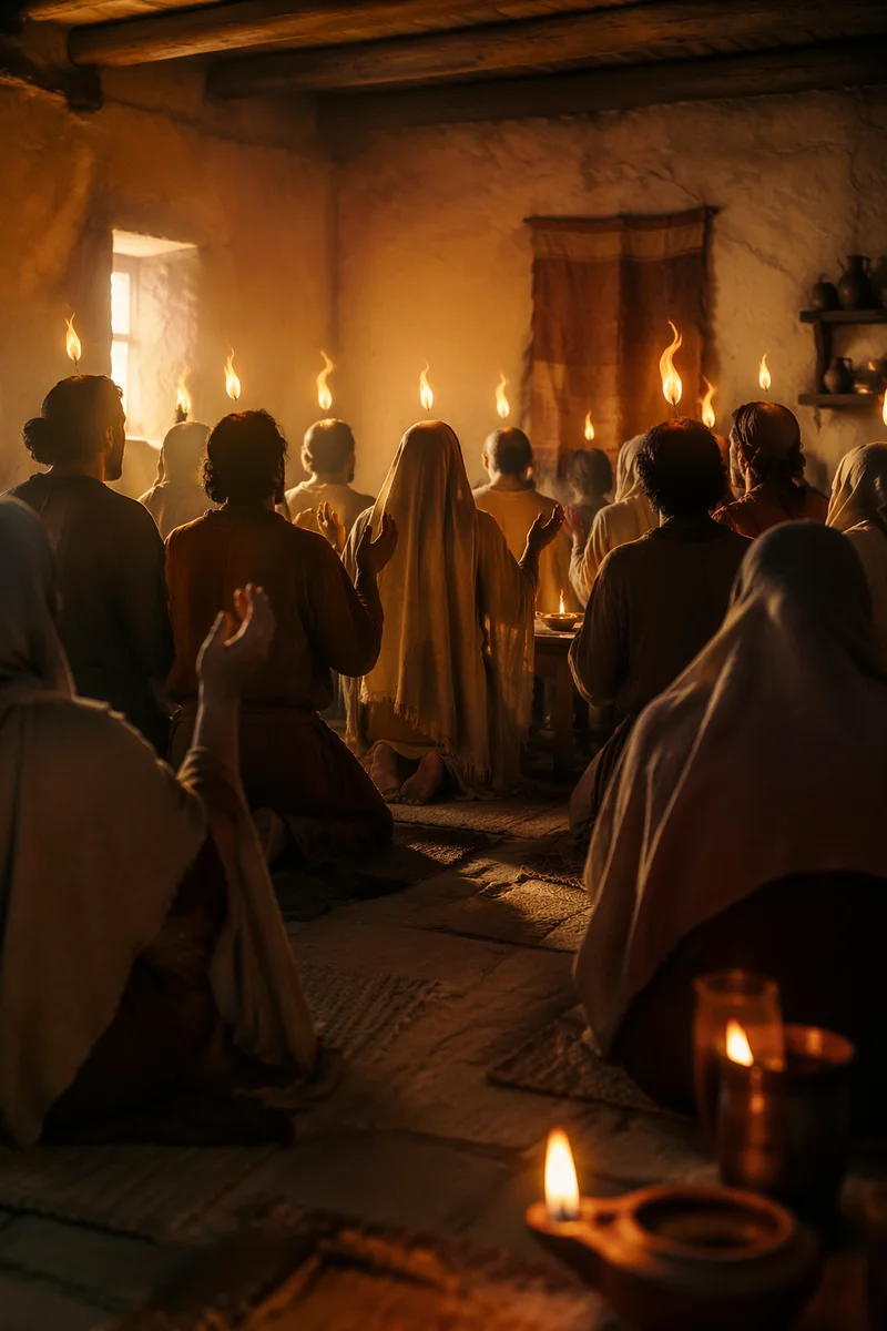 Pentecost Fire in the Upper Room