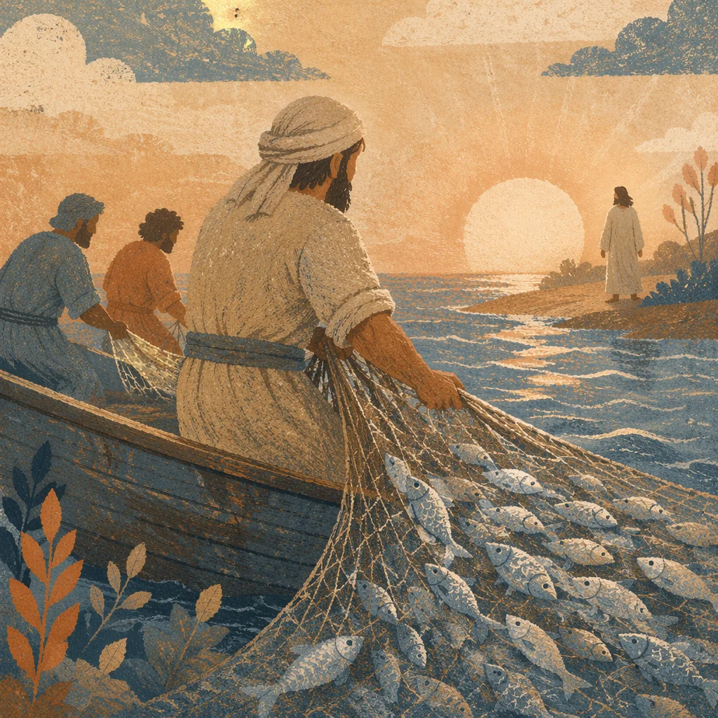 Miraculous Catch of Fish at Dawn