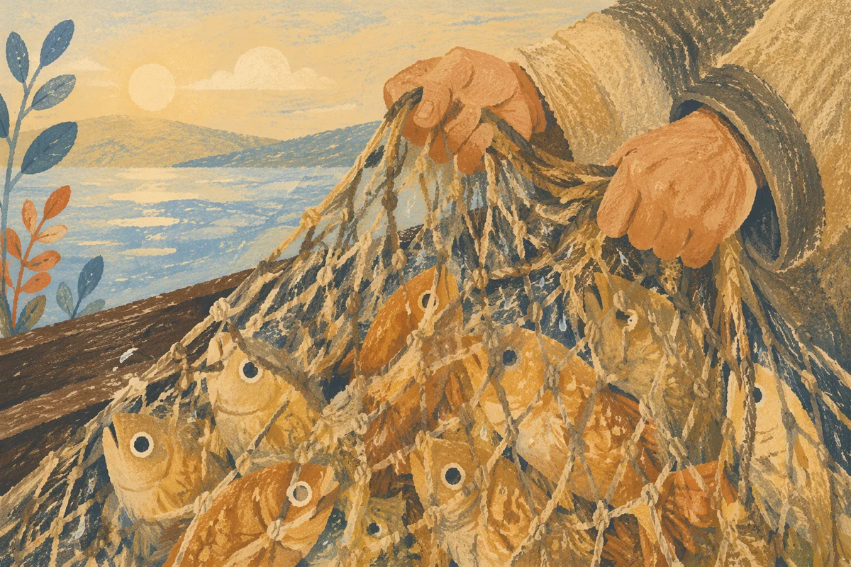 Peter’s Miraculous Catch at Dawn