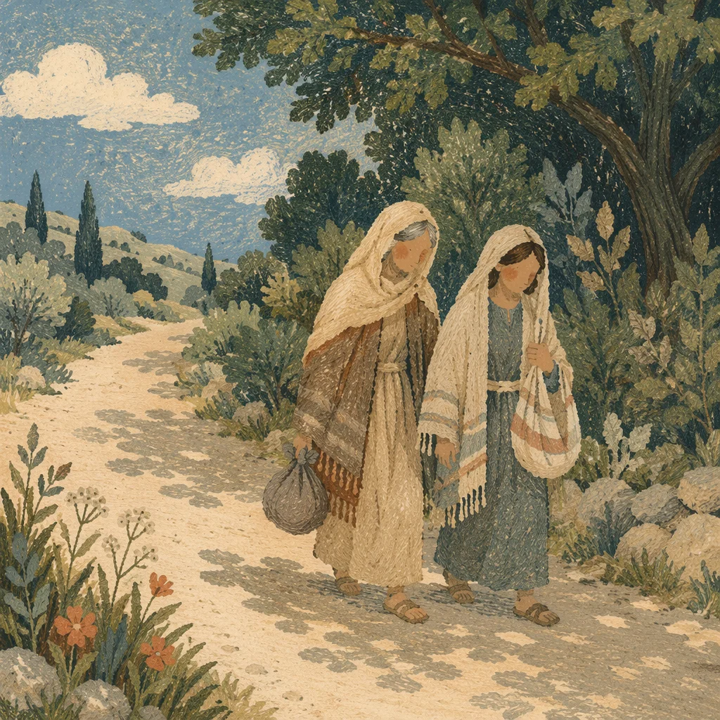 Ruth and Naomi on Dusty Road