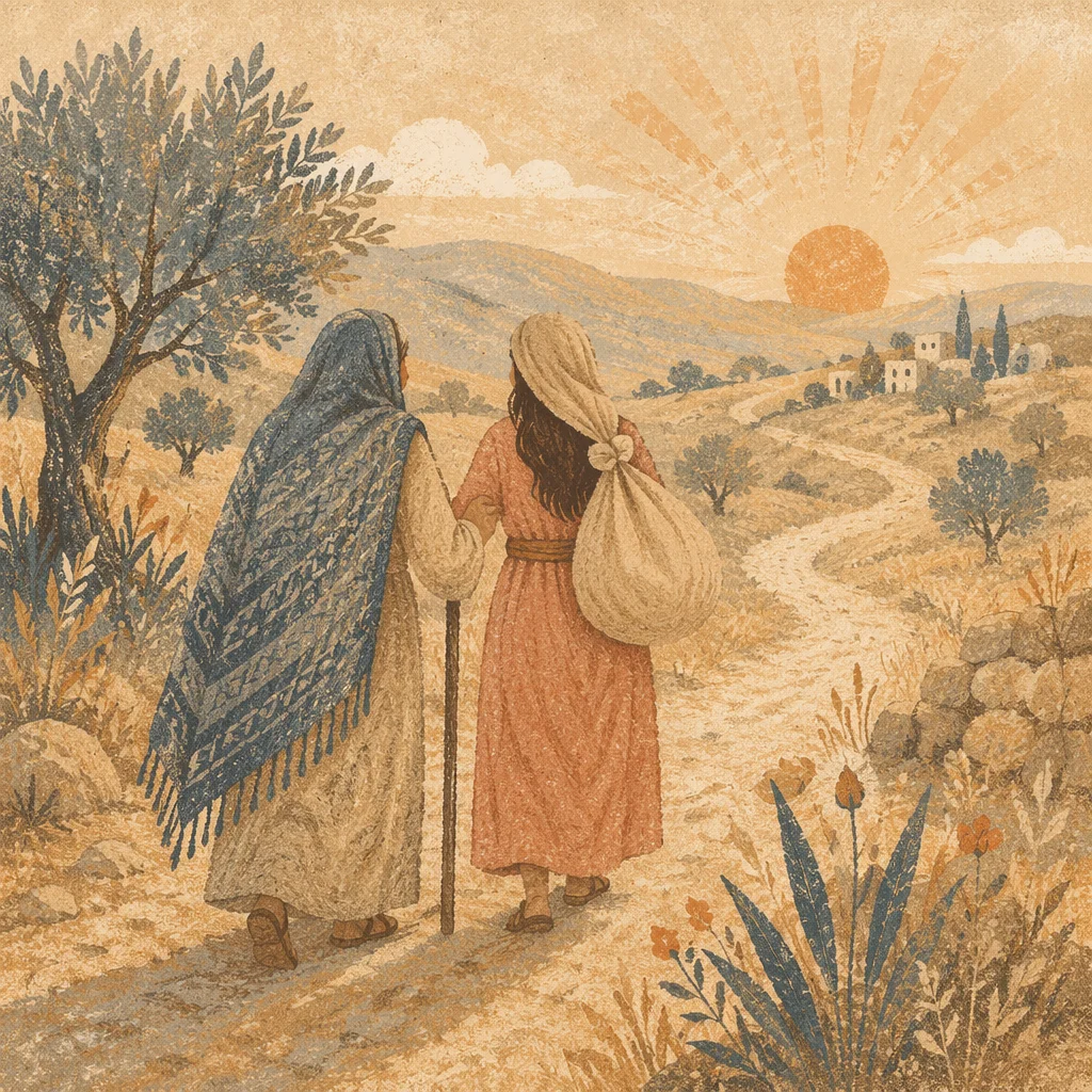 Ruth and Naomi on the Morning Road