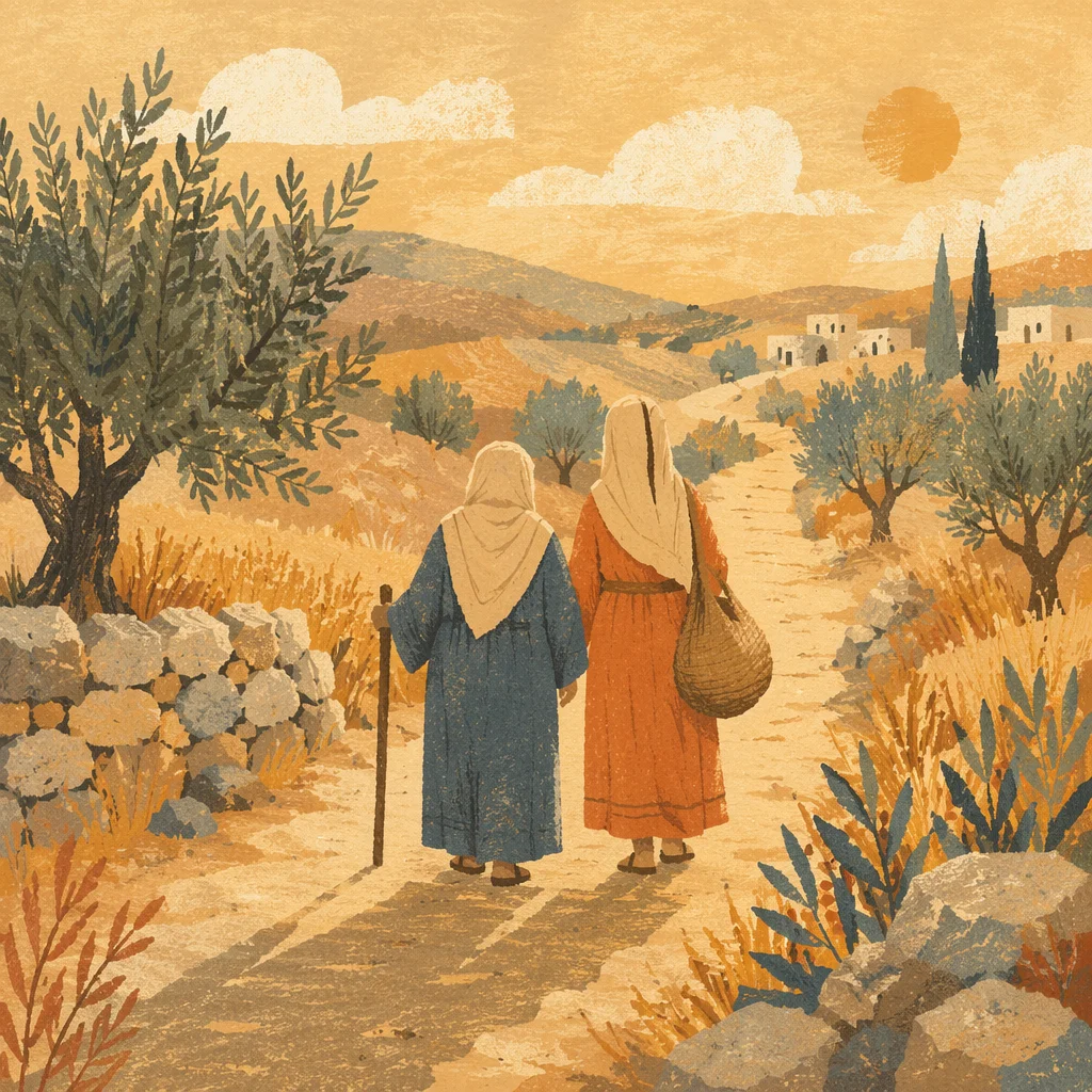 Ruth and Naomi on the Dusty Road