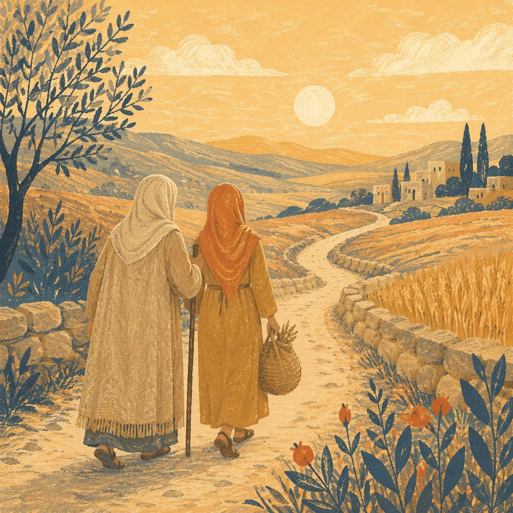 Ruth and Naomi on the Dusty Road