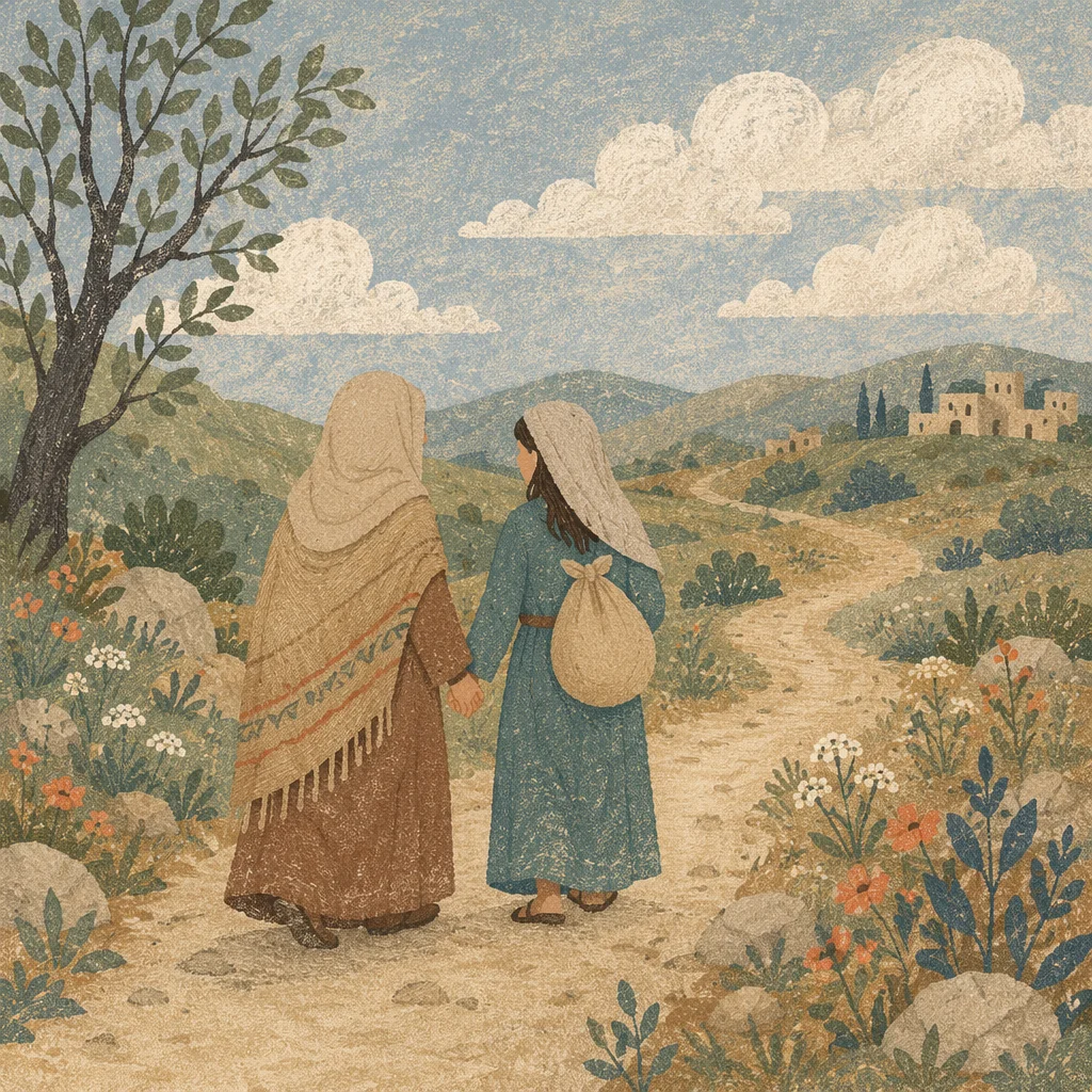 Ruth and Naomi on the Dusty Road