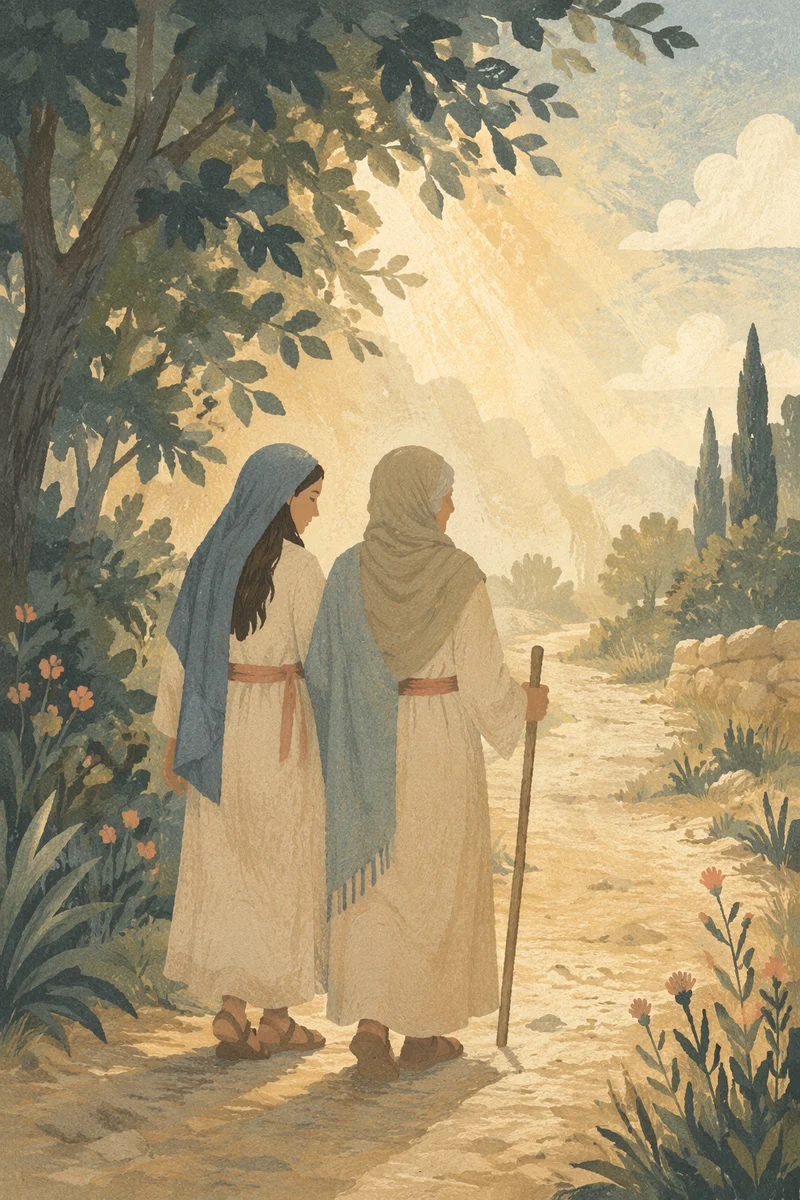 Ruth and Naomi on Dawn Road