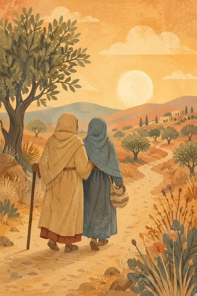Ruth and Naomi on Dawn Road