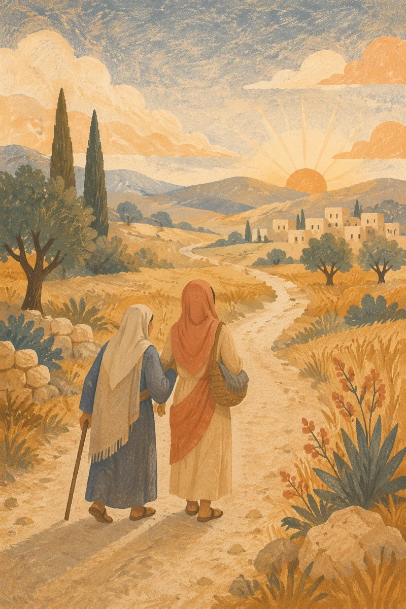 Ruth and Naomi on the Morning Road