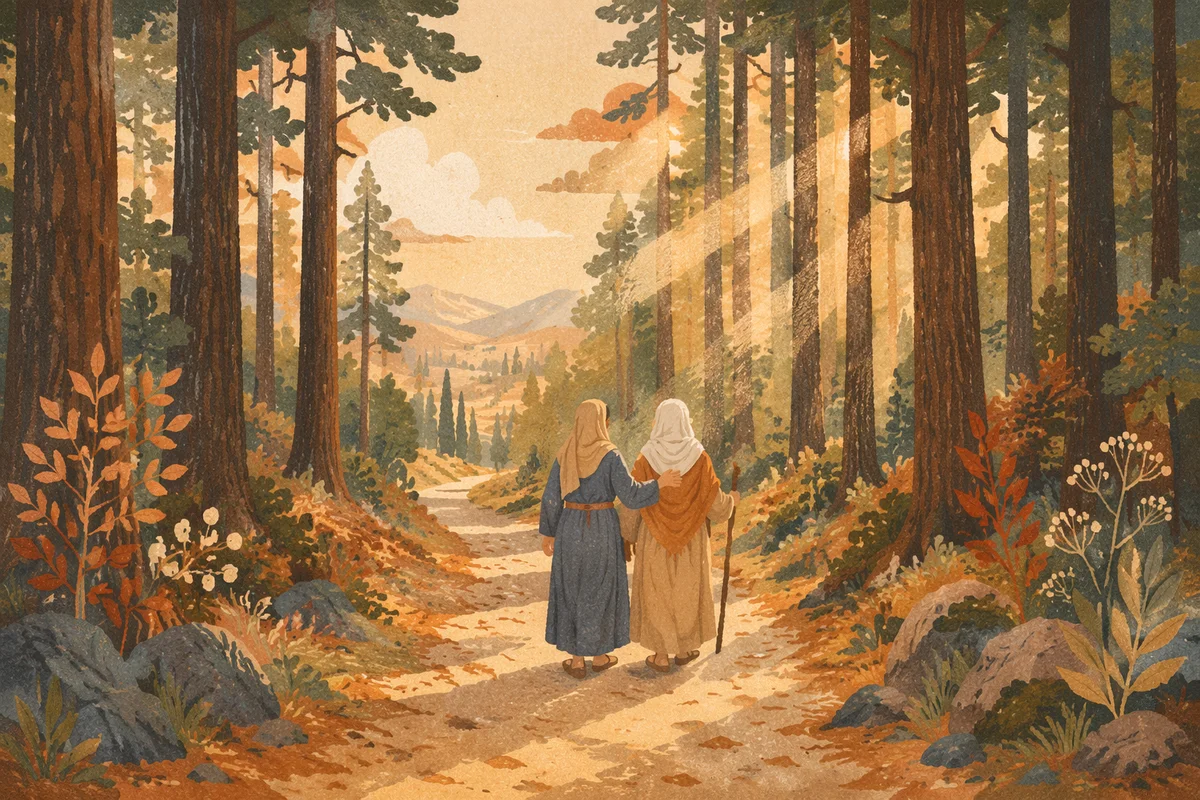 Ruth and Naomi on Forest Road