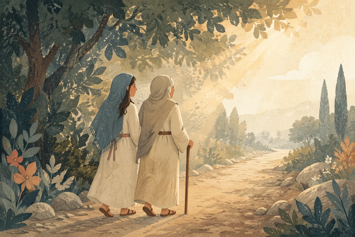 Ruth and Naomi on Dawn Road