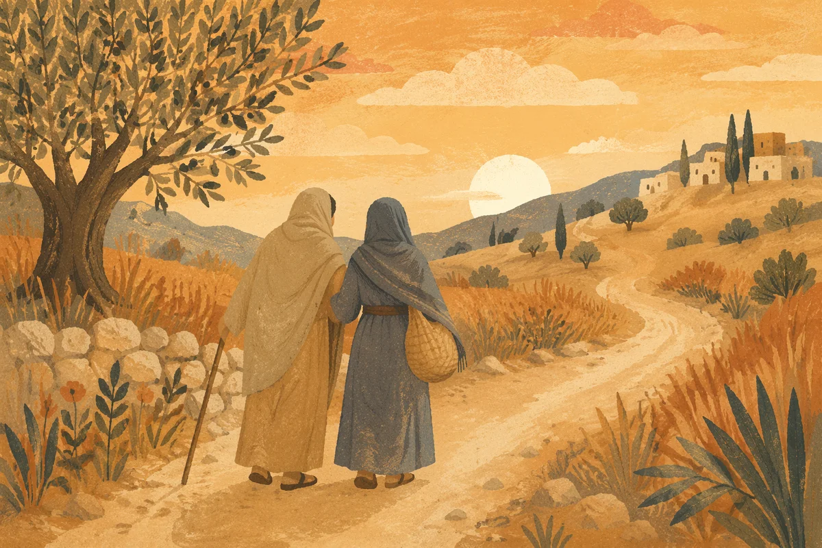 Ruth and Naomi on Dawn Road