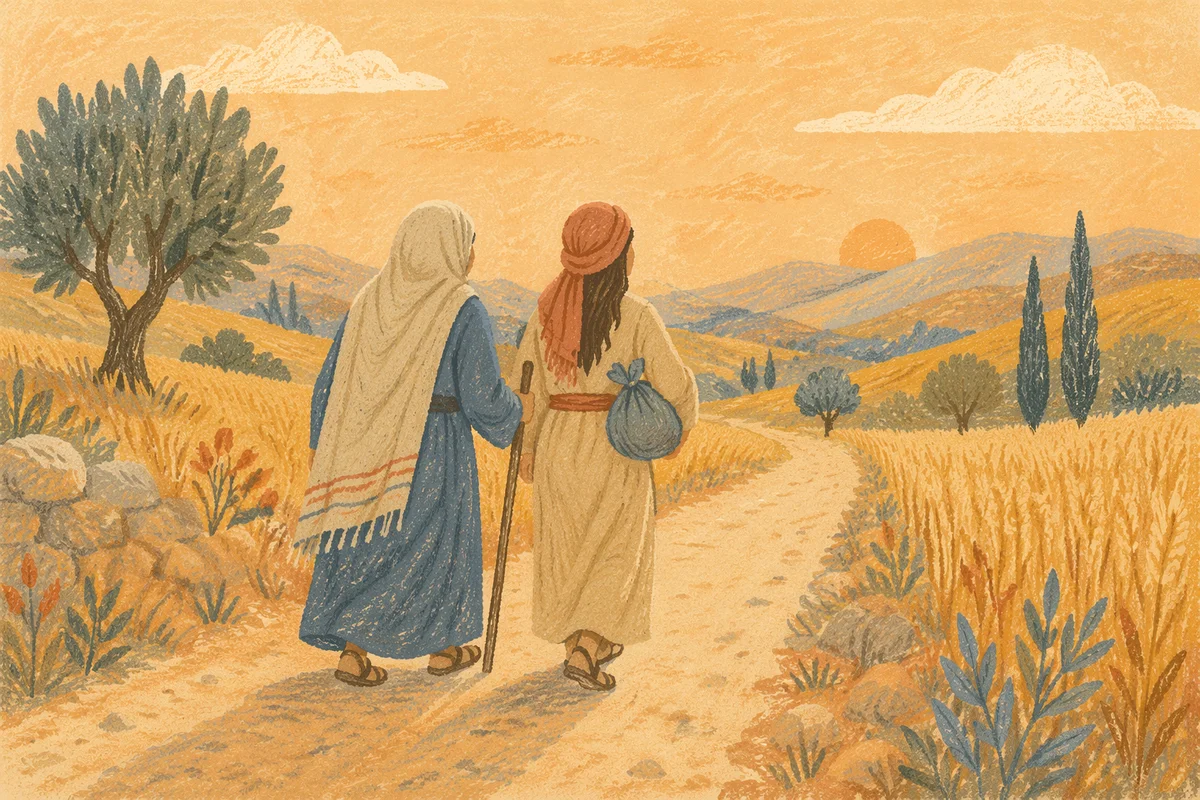 Ruth and Naomi on Dusty Road
