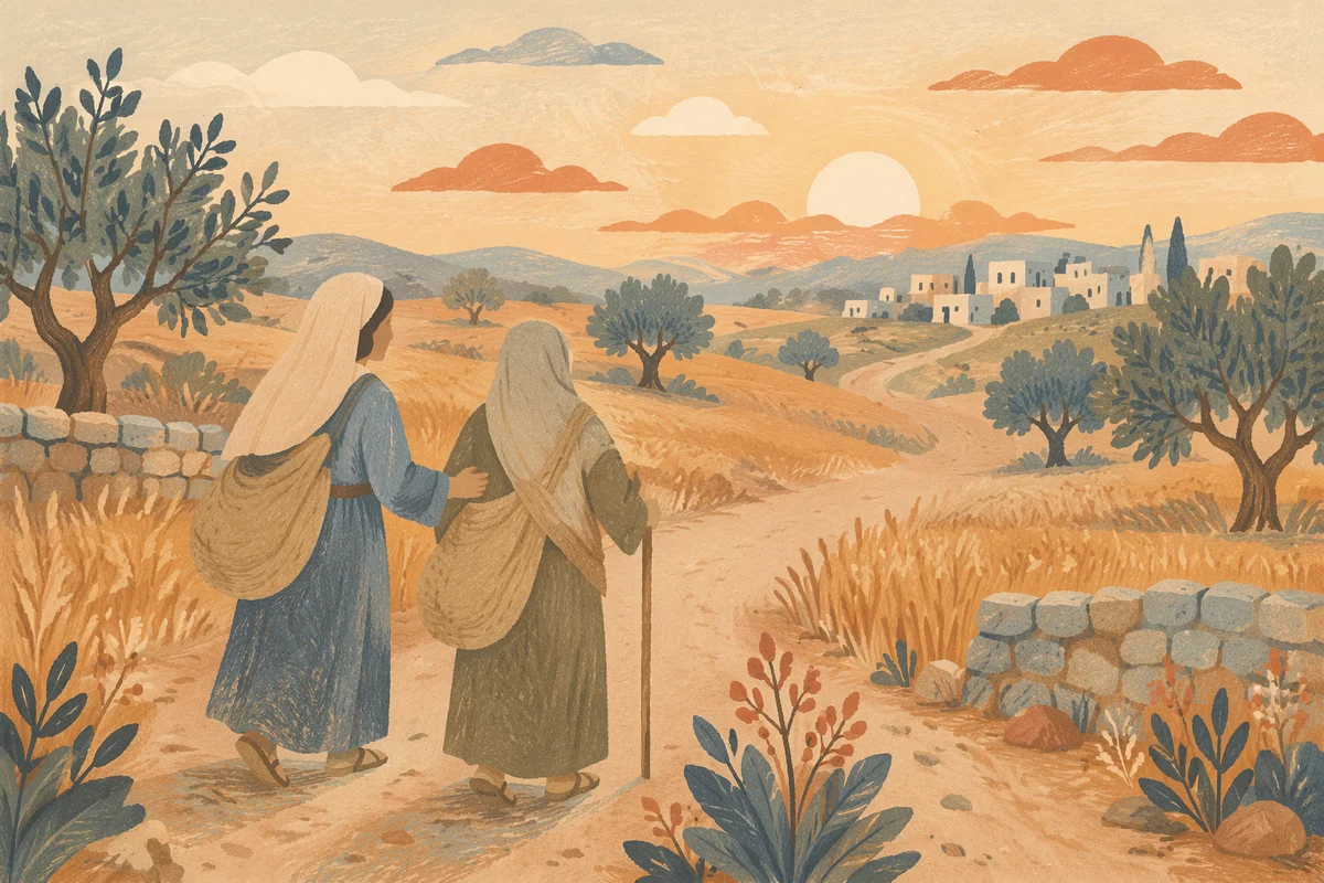 Ruth and Naomi on the Dusty Road