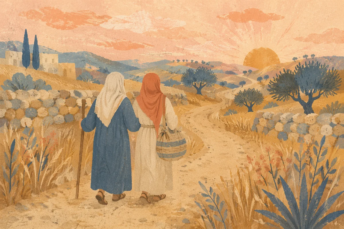 Ruth and Naomi Walking at Dawn