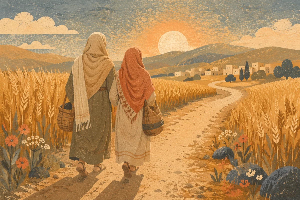 Ruth and Naomi on the Dusty Road