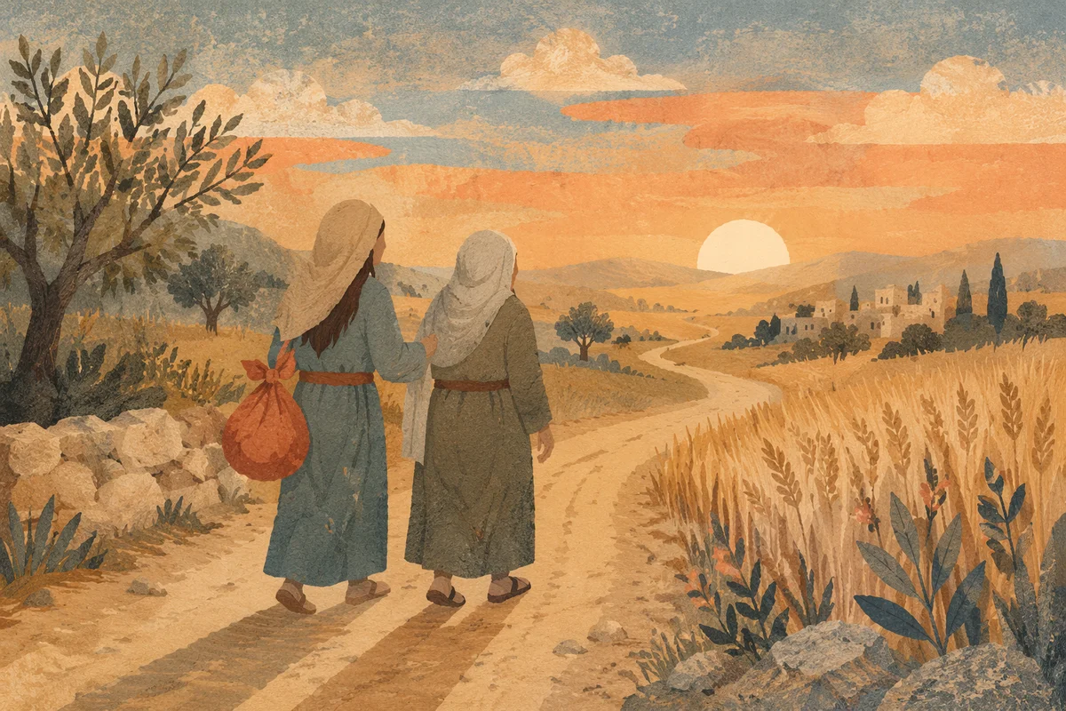 Ruth and Naomi on the Dawn Road