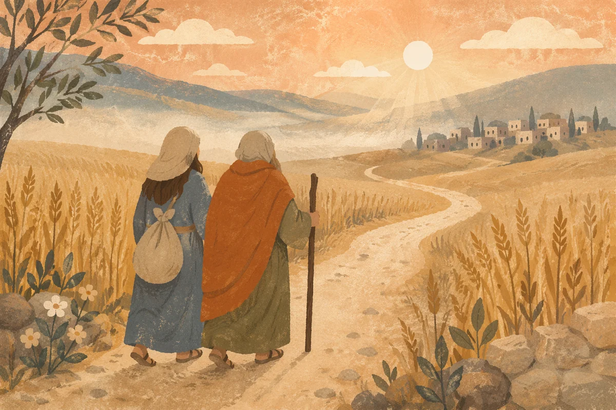 Ruth and Naomi on the Barley Road