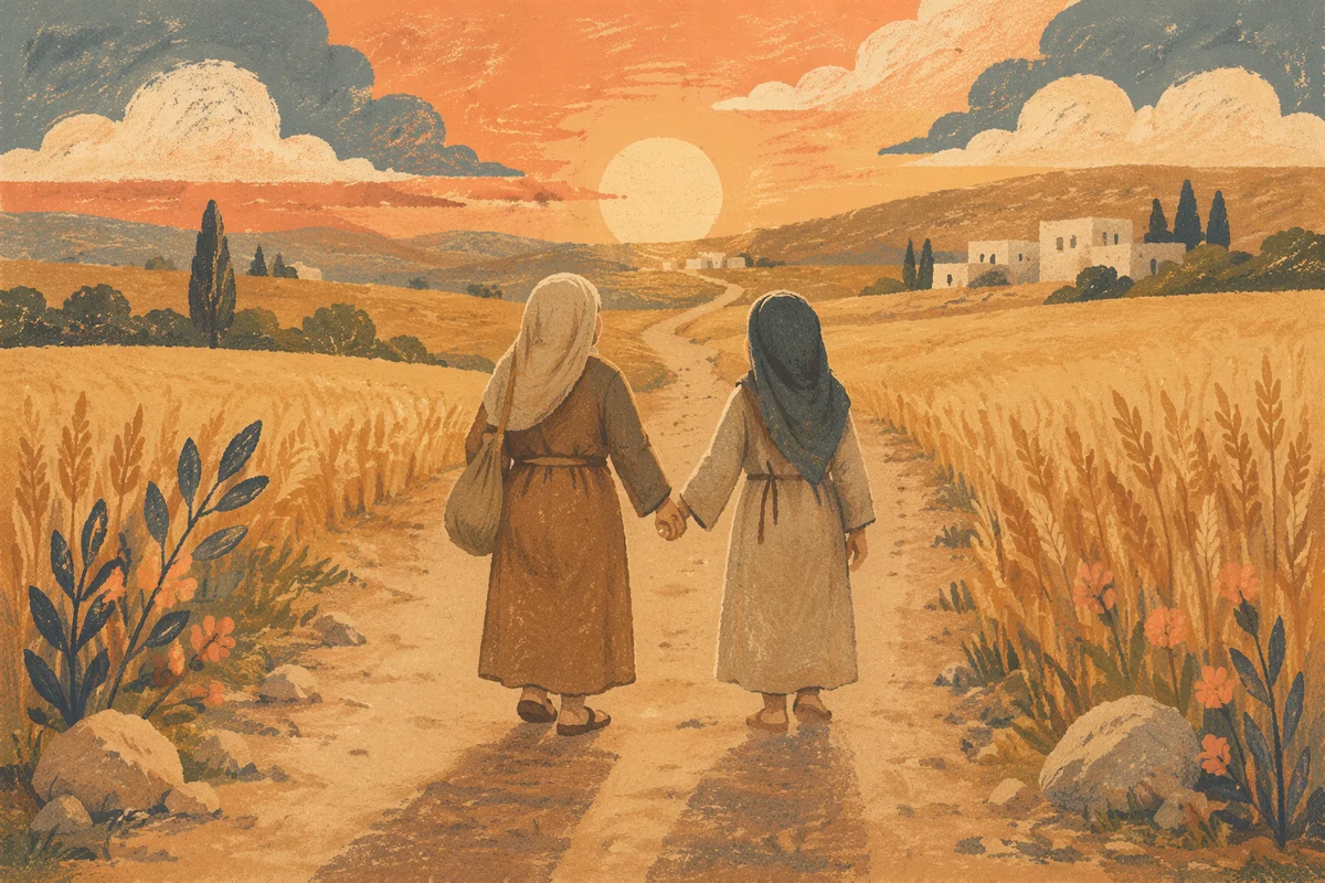Ruth and Naomi on Faithful Road