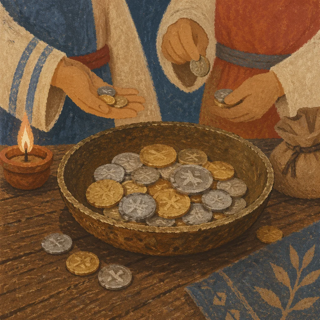 Parable of Talents Bronze Bowl Coins