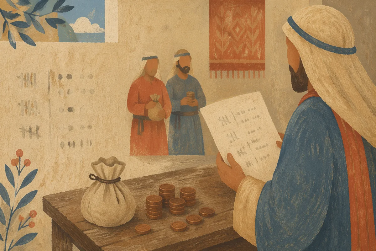 Parable of the Talents in Ancient Room