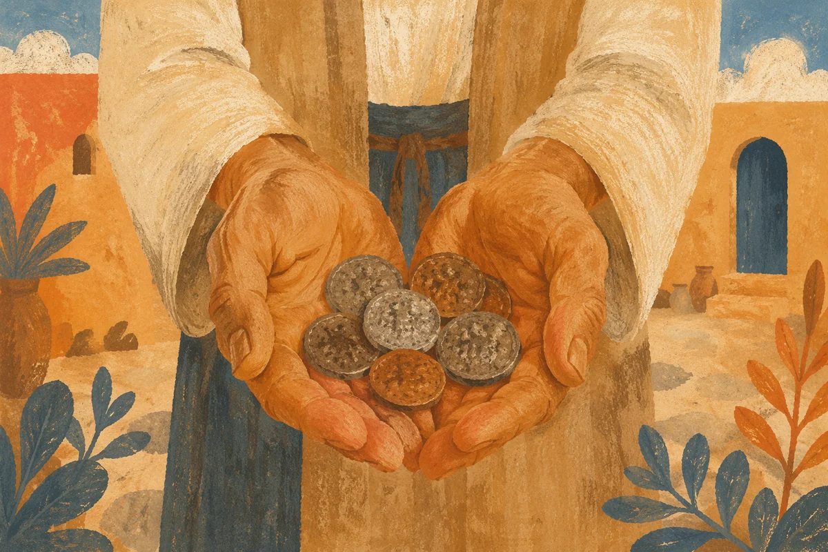 Hands Offering Coins in Humble Trust