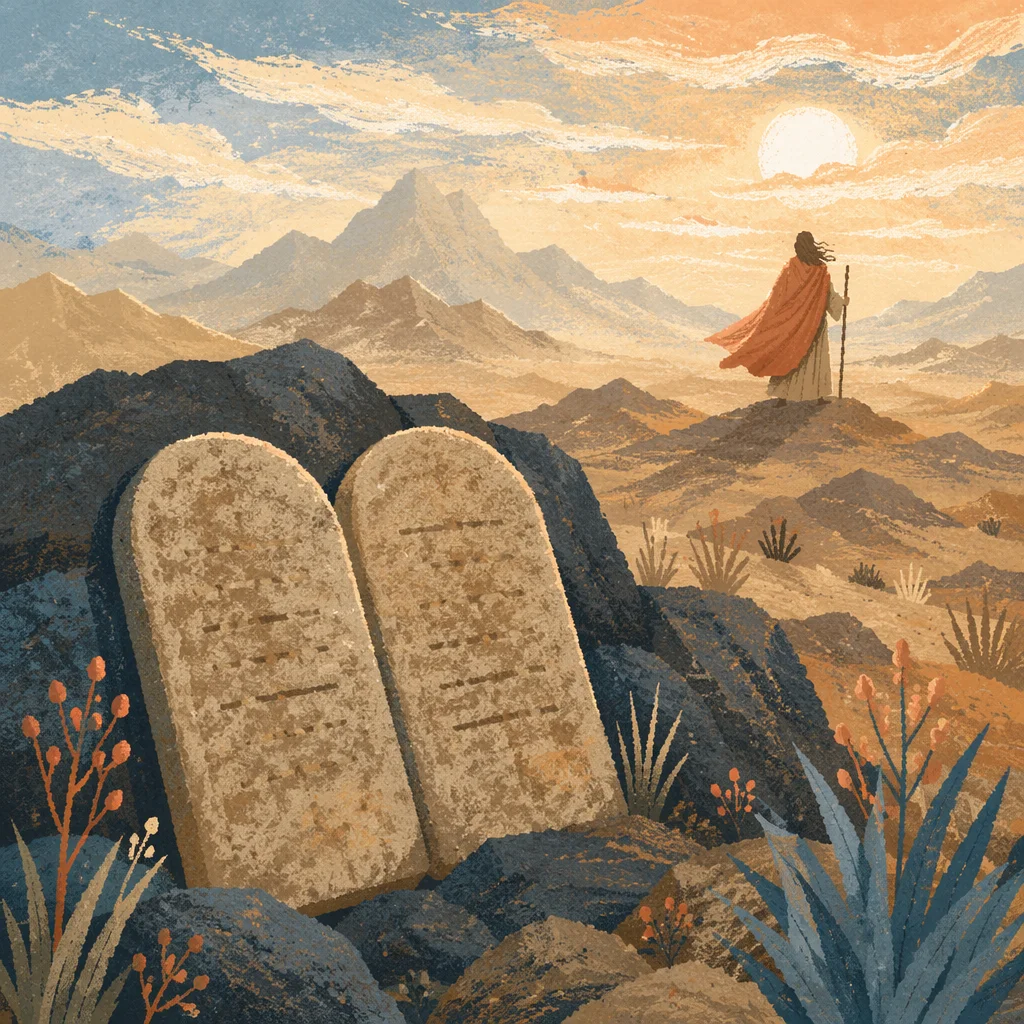Ten Commandments Tablets on Dawn Mountain