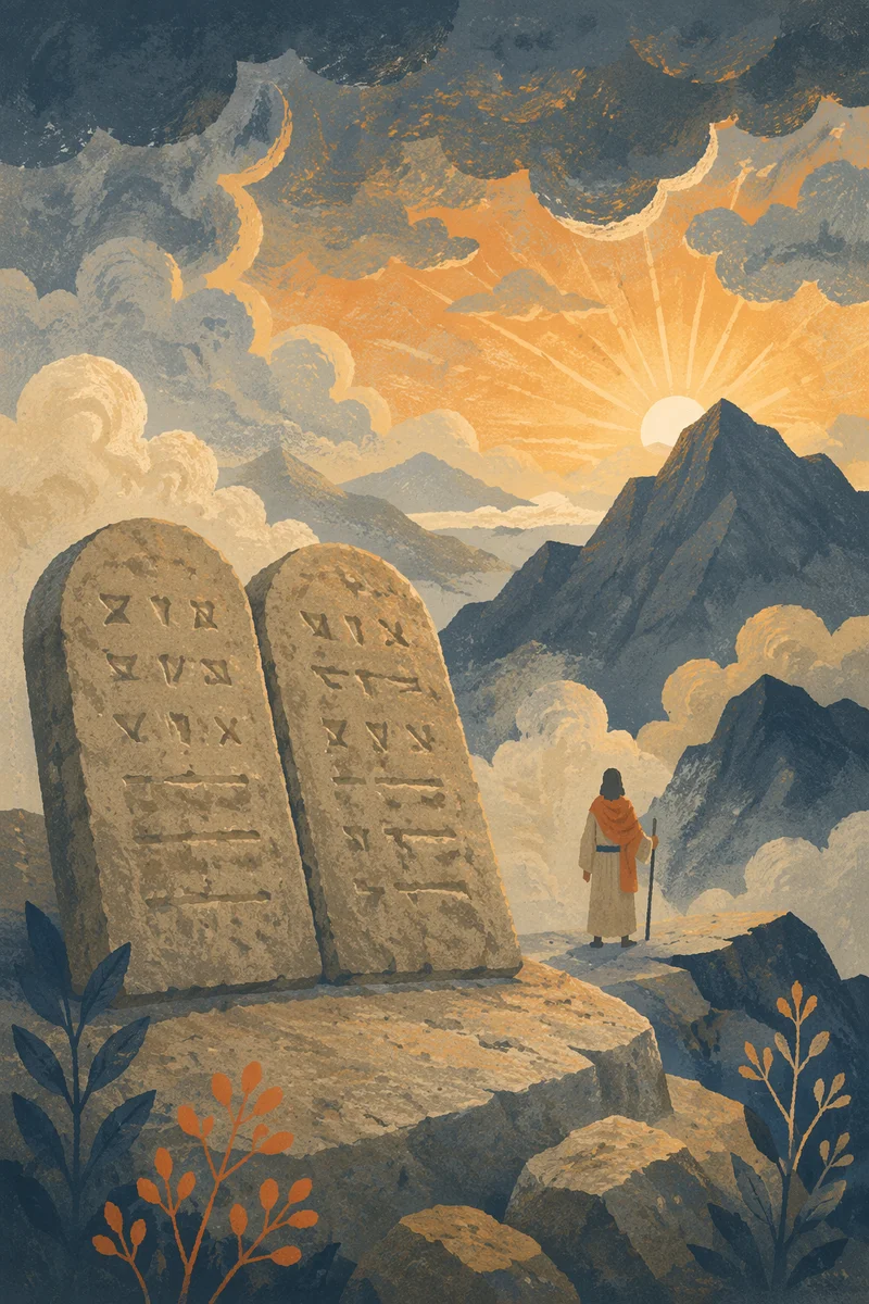 Ten Commandments Tablets at Dawn Mountain