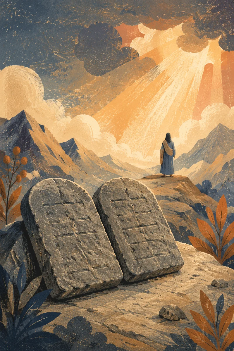 Ten Commandments Tablets on Desert Mountain
