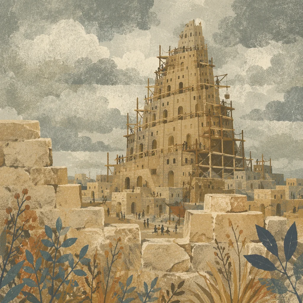 Ancient Tower of Babel Under Construction