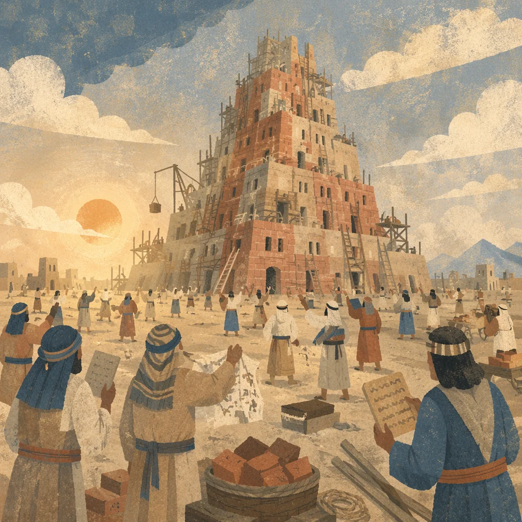 Tower of Babel Confusion at Dawn