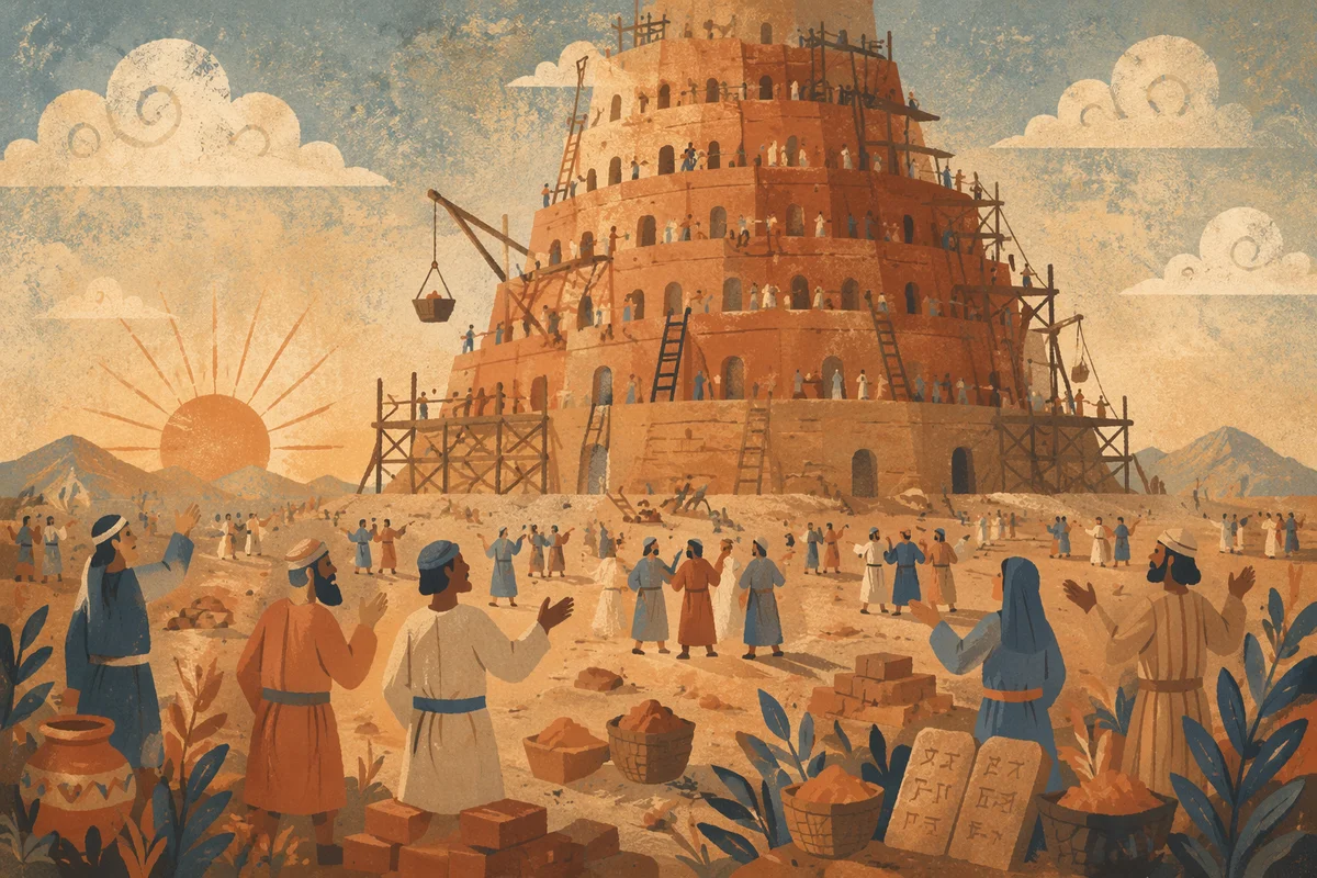Tower of Babel at Dawn Confusion